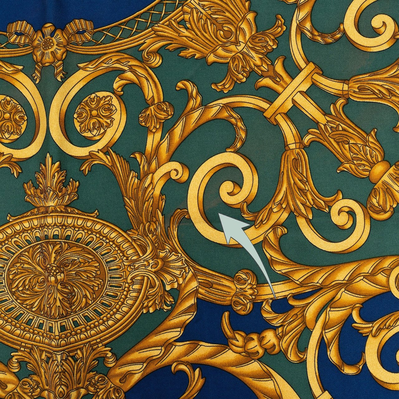 Hermès Les Tuileries Silk Carre 90 Scarf Tuch Blauw
