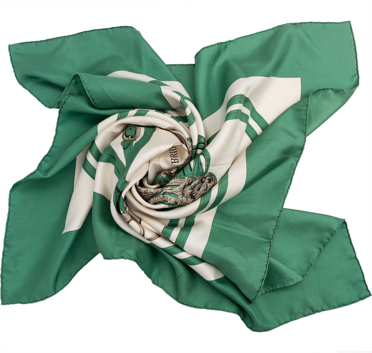 Hermès Brides de Gala Silk 90 Scarf Tuch Groen