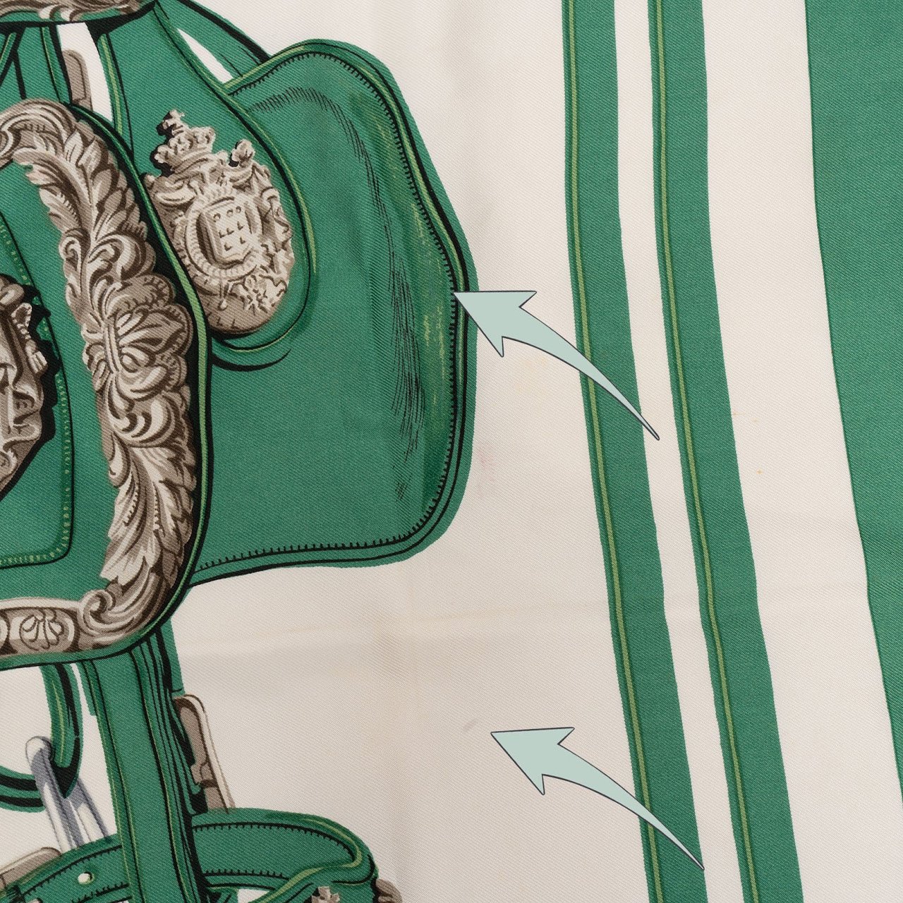 Hermès Brides de Gala Silk 90 Scarf Tuch Groen