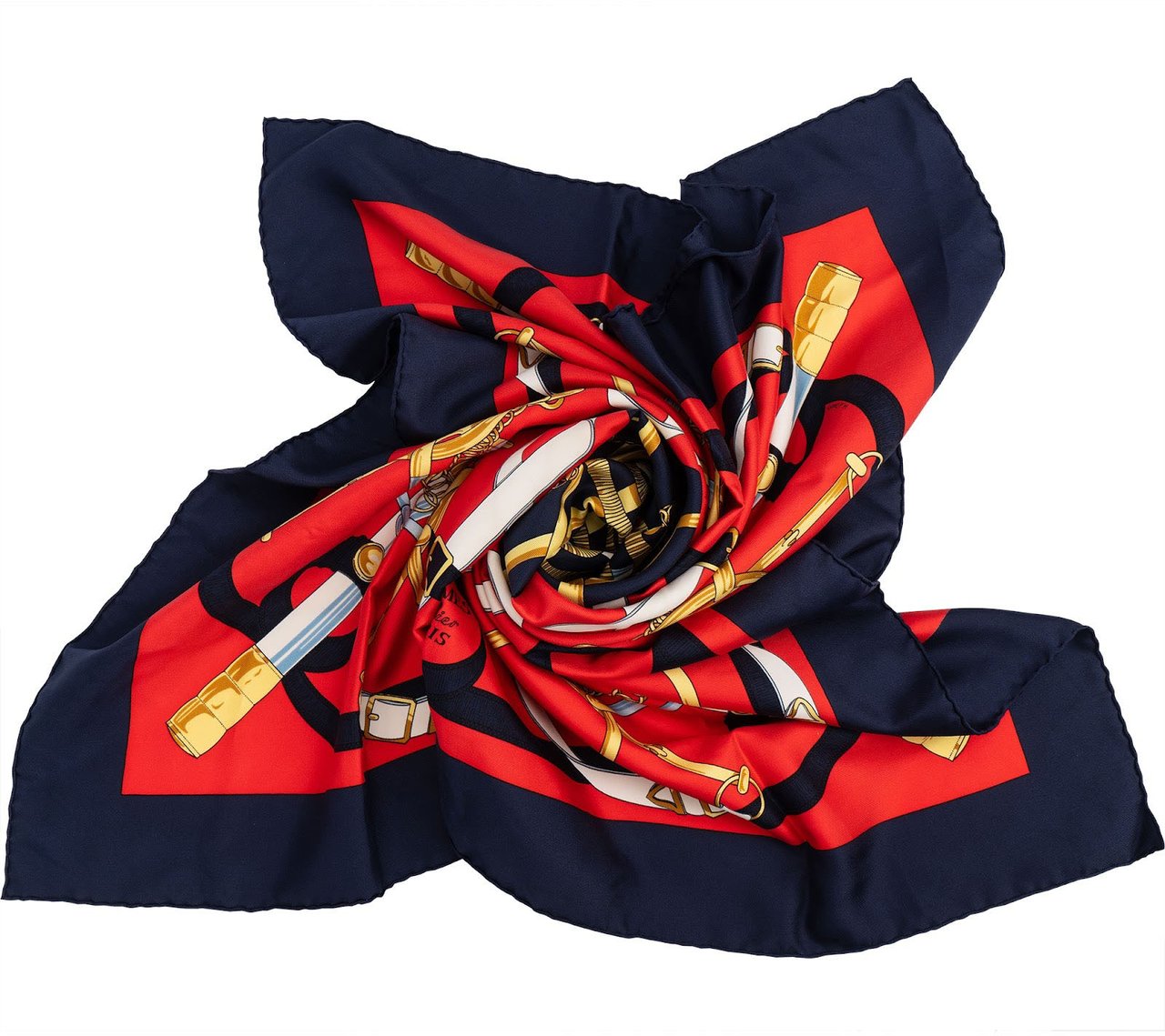 Hermès Grand Apparat Silk 90 Scarf Tuch Rood