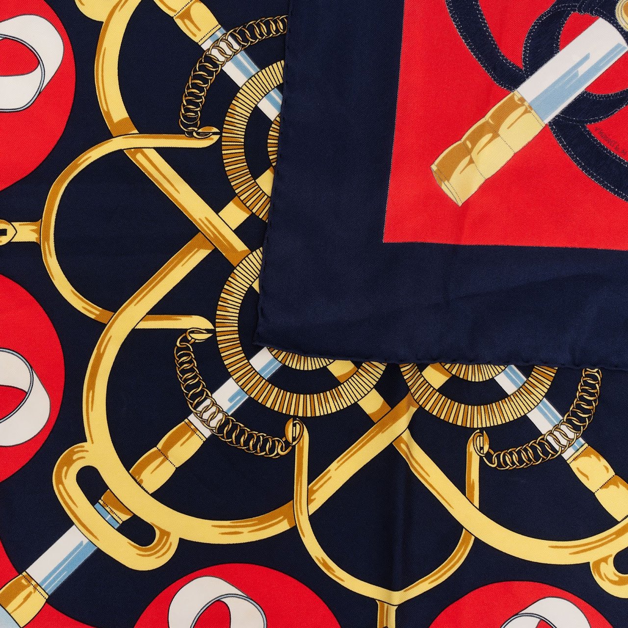 Hermès Grand Apparat Silk 90 Scarf Tuch Rood