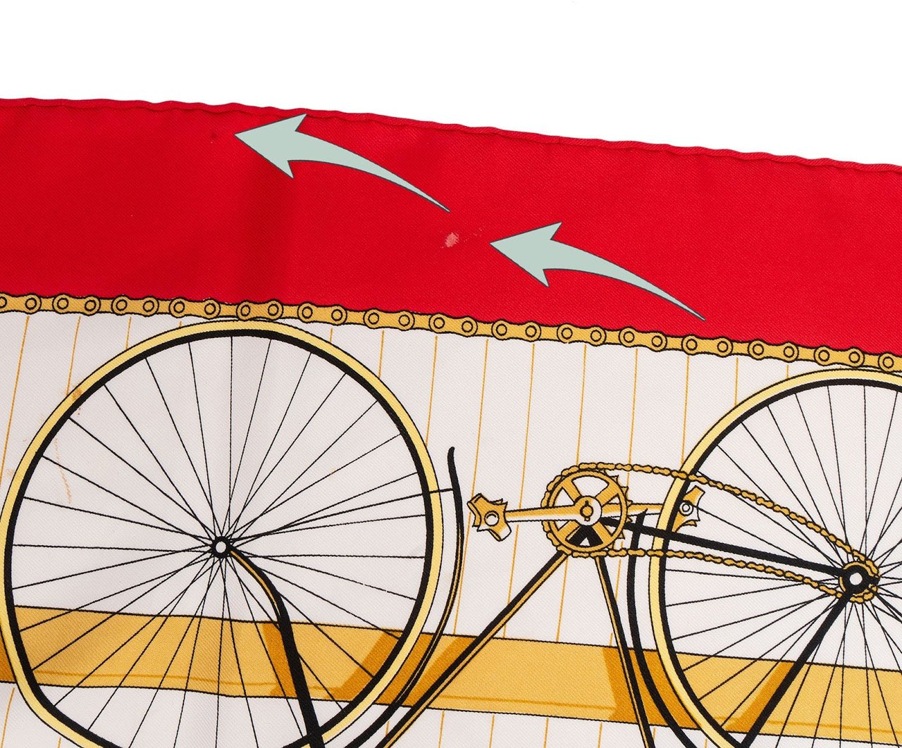Hermès Les Becanes Silk Carre 90 Scarf Tuch Rood