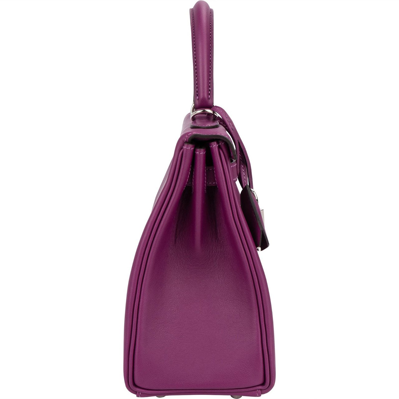 Hermès Hermès Swift Anemone Kelly Palladium 25 Sellier Handbag Paars
