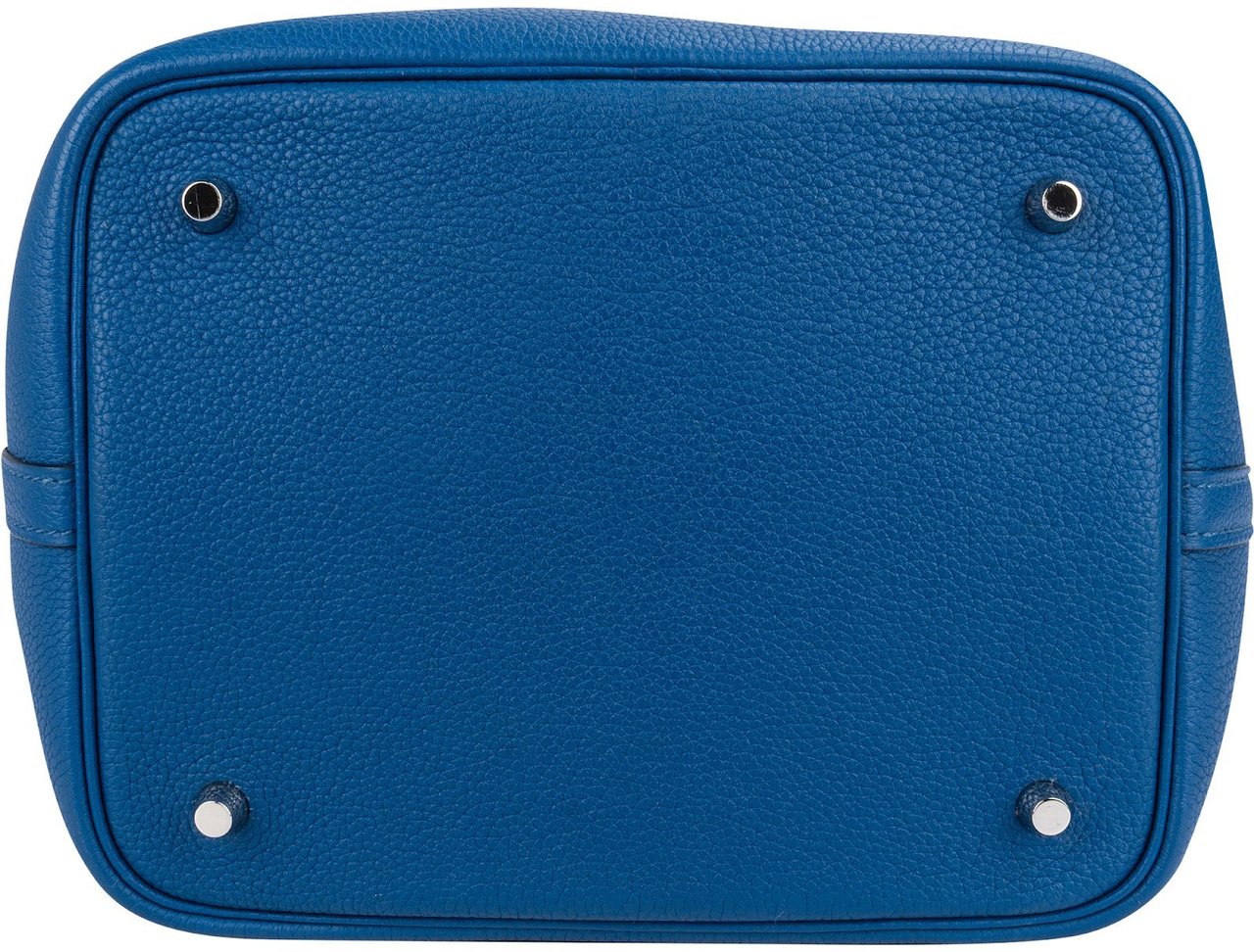 Hermès Hermès Bleu Tie Taurillon Clemence Palladium Picotin Lock 22 Handbag Blauw