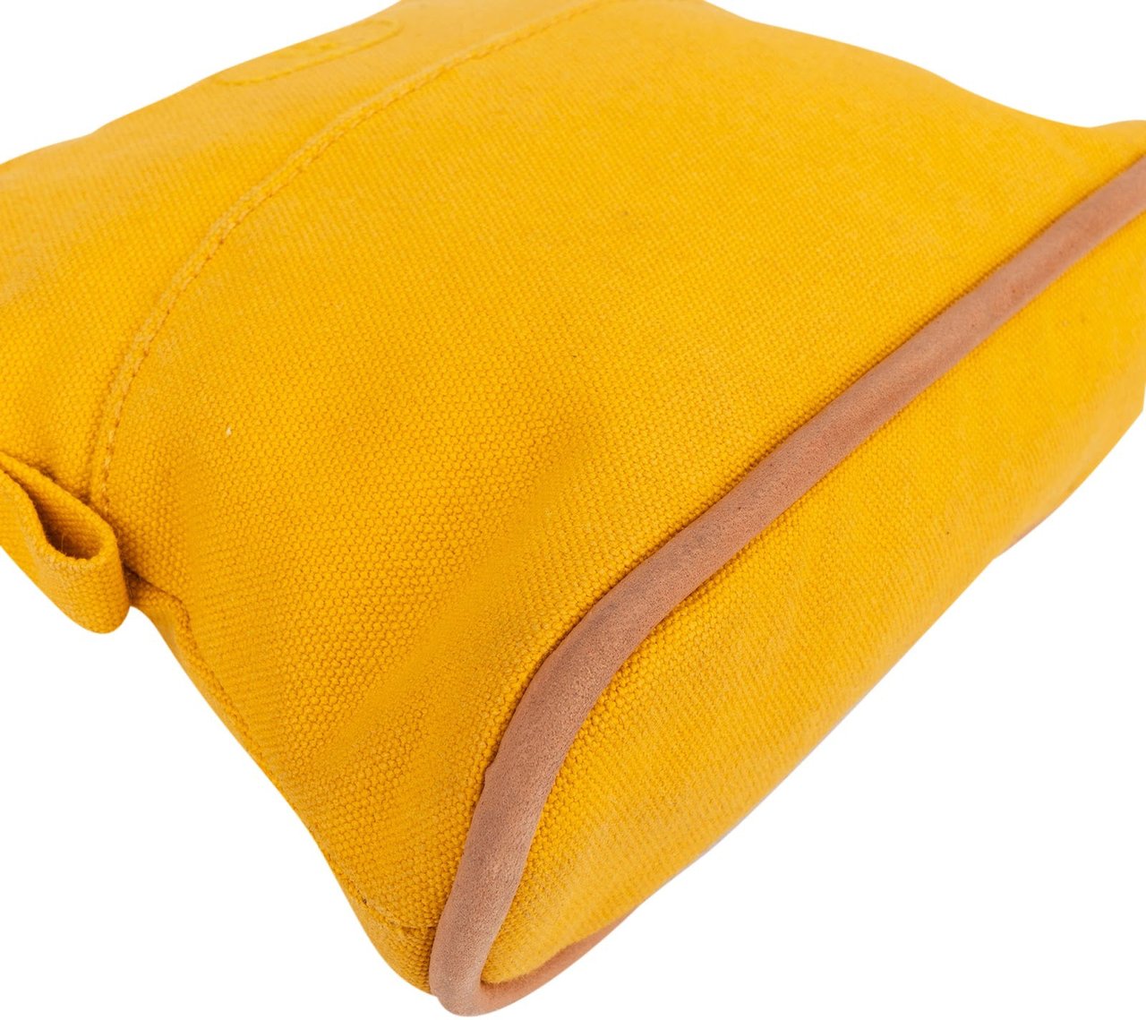 Hermès Canvas Bolide 15 Cosmetic Pouch Geel