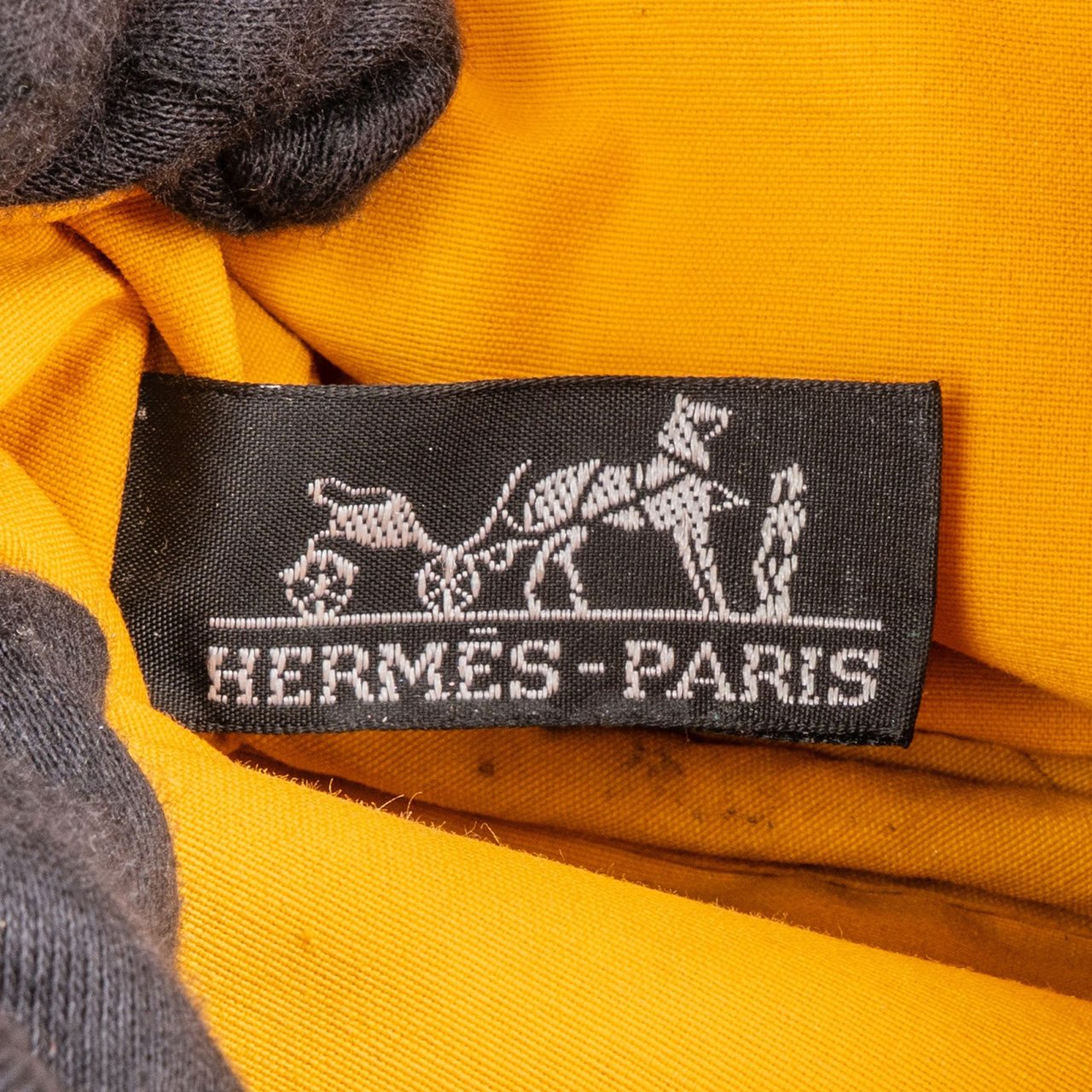 Hermès Canvas Bolide 15 Cosmetic Pouch Geel
