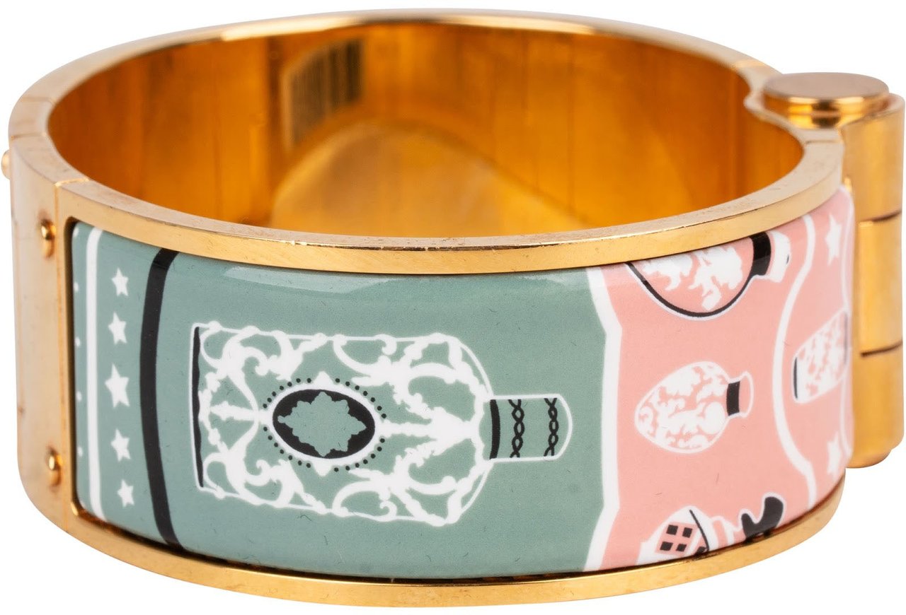 Hermès Clic Clac H Email Charniere Flacons Bandana L Candeur Bracelet Goud