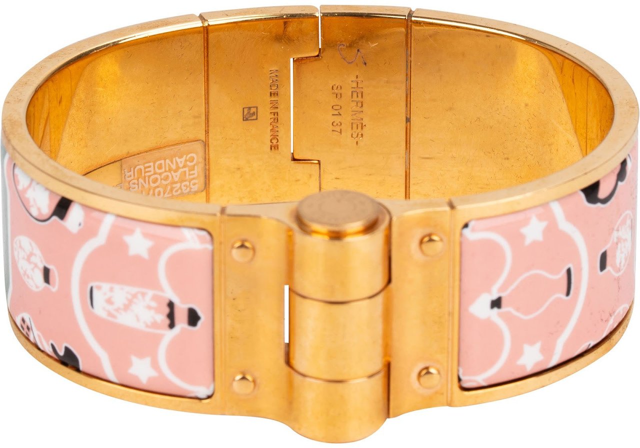Hermès Clic Clac H Email Charniere Flacons Bandana L Candeur Bracelet Goud