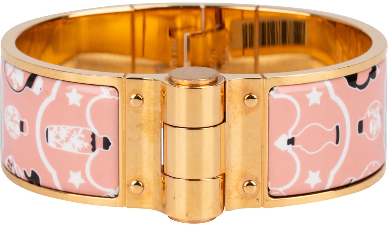 Hermès Clic Clac H Email Charniere Flacons Bandana L Candeur Bracelet Goud