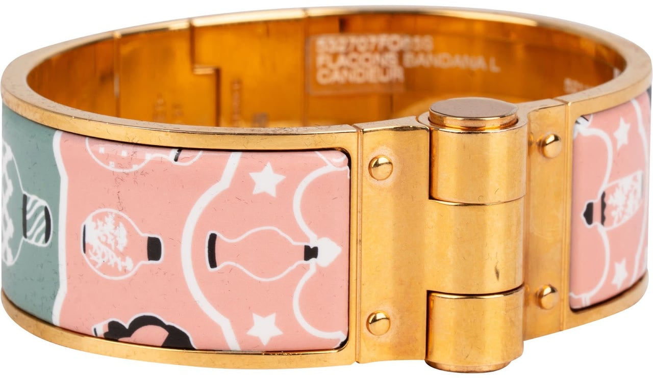 Hermès Clic Clac H Email Charniere Flacons Bandana L Candeur Bracelet Goud