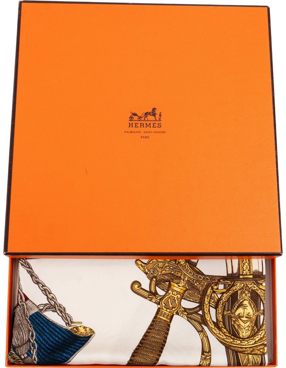 Hermès Grand Uniforme Silk Carre 90 Scarf Tuch Rood
