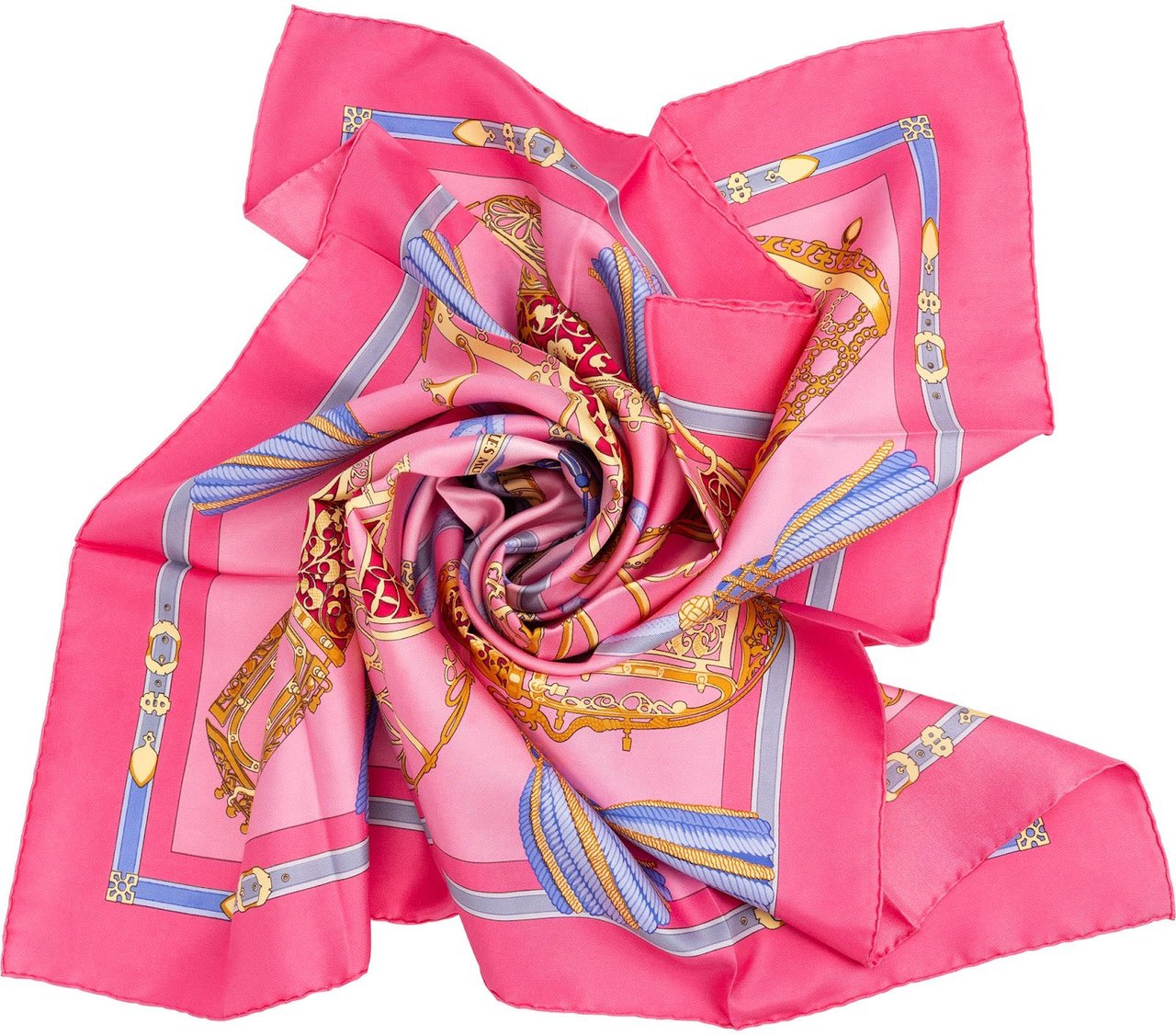 Hermès Les Muserolles Silk Carre 90 Scarf Tuch Rood