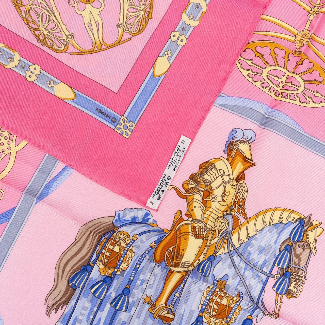 Hermès Les Muserolles Silk Carre 90 Scarf Tuch Rood