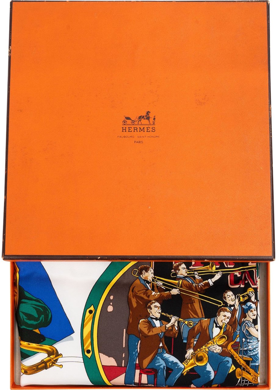 Hermès New Orleans Creole Jazz Silk Carre 90 Scarf Tuch Divers