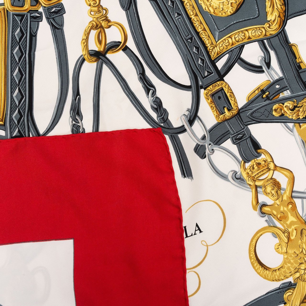 Hermès Brides de Gala Silk 90 Scarf Tuch Rood