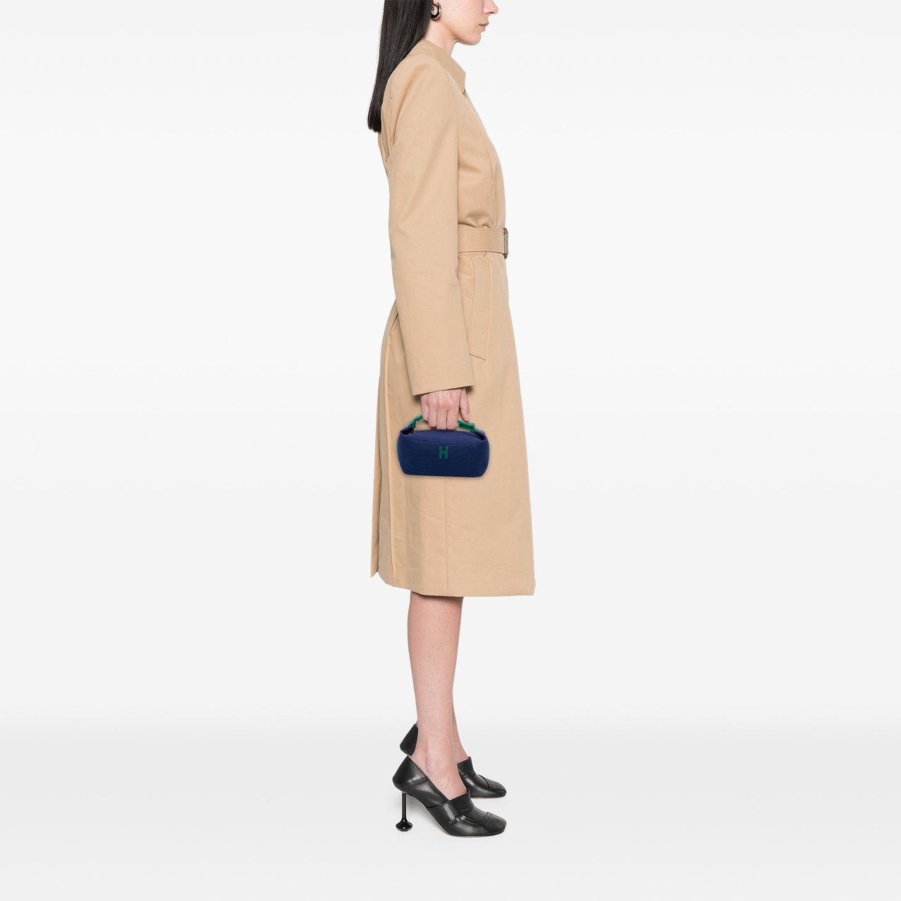 Hermès Small Canvas Bride A Brac Case Blauw