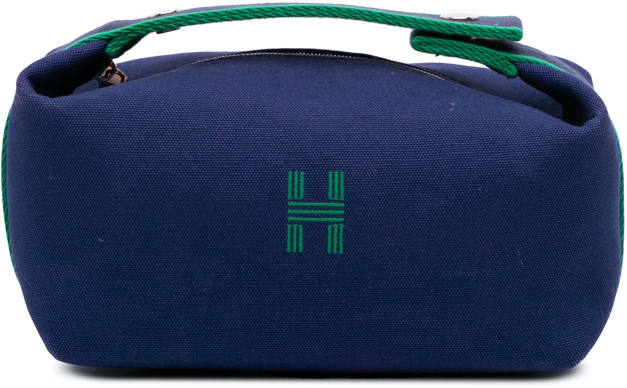 Hermès Small Canvas Bride A Brac Case Blauw