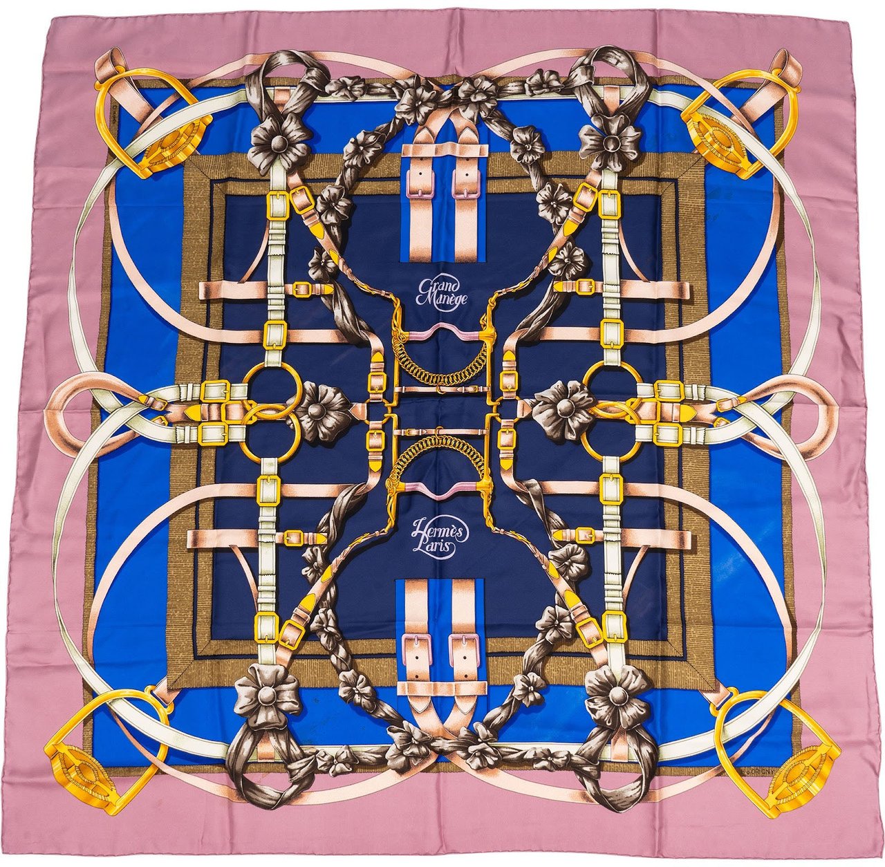 Hermès Grand Manège Silk Carre 90 Scarf Tuch Rood