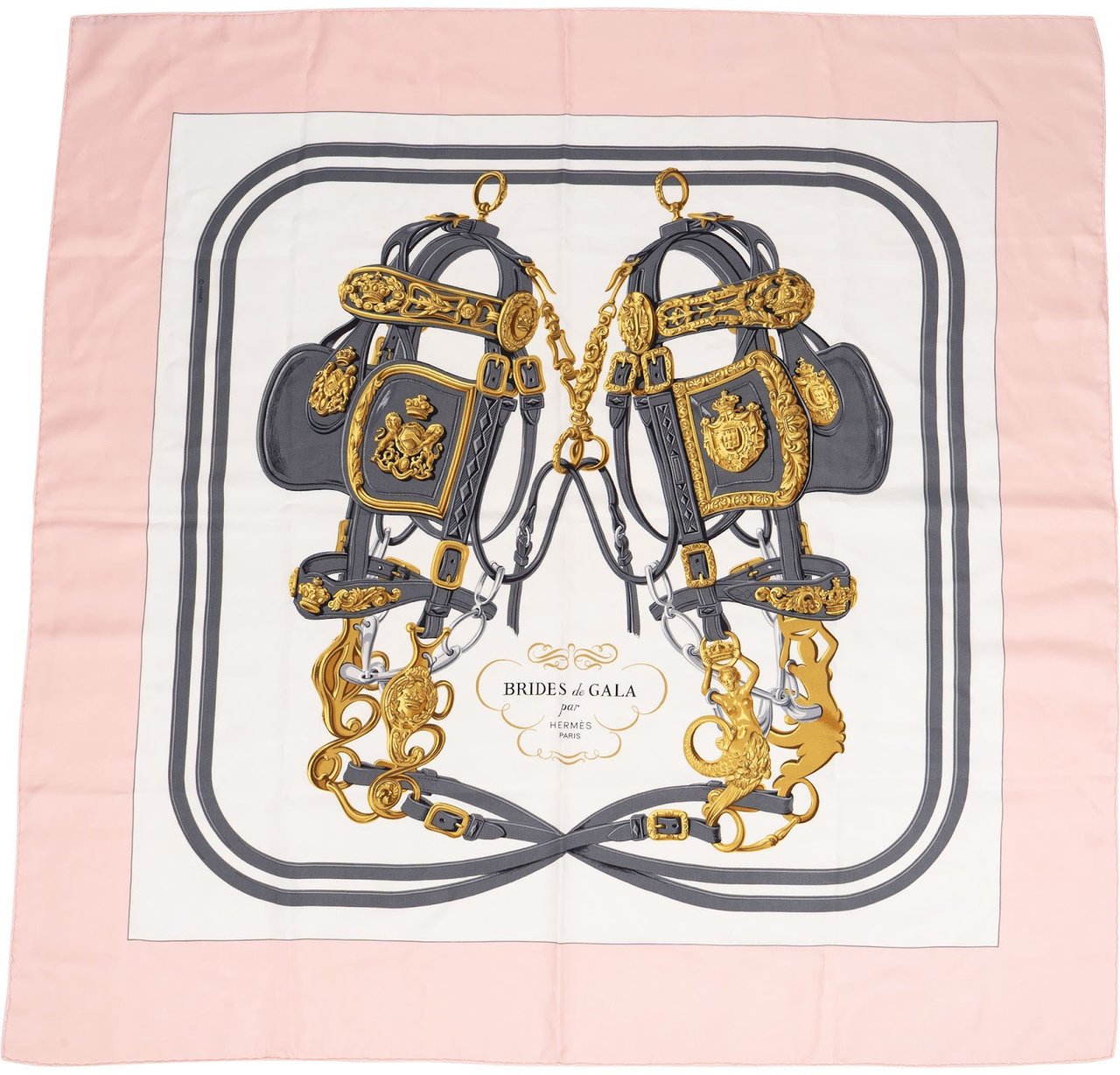Hermès Brides de Gala Silk 90 Scarf Tuch Rood