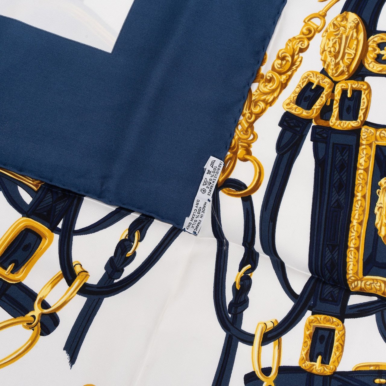 Hermès Brides de Gala Silk 90 Scarf Tuch Blauw