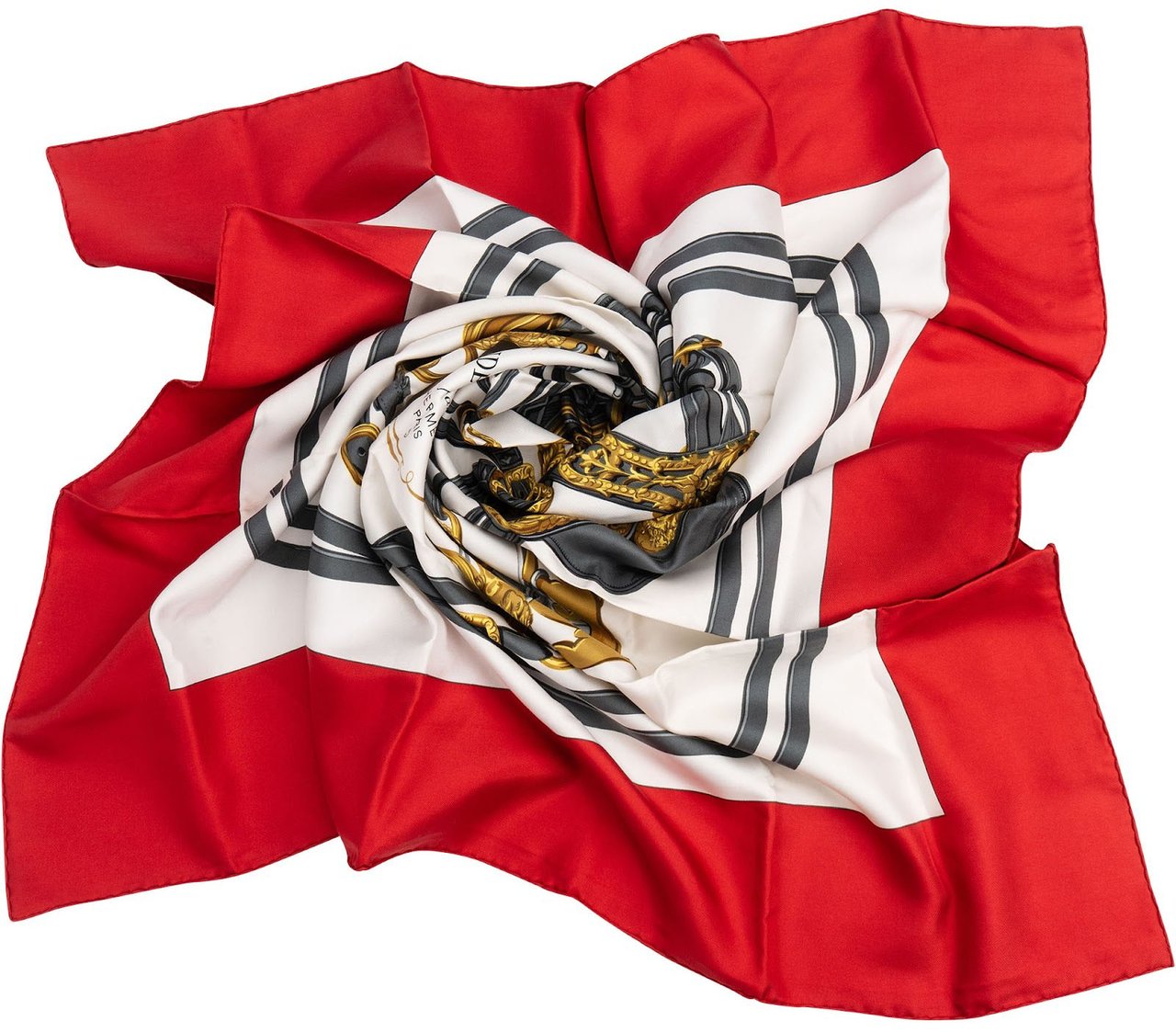 Hermès Brides de Gala Silk 90 Scarf Tuch Rood