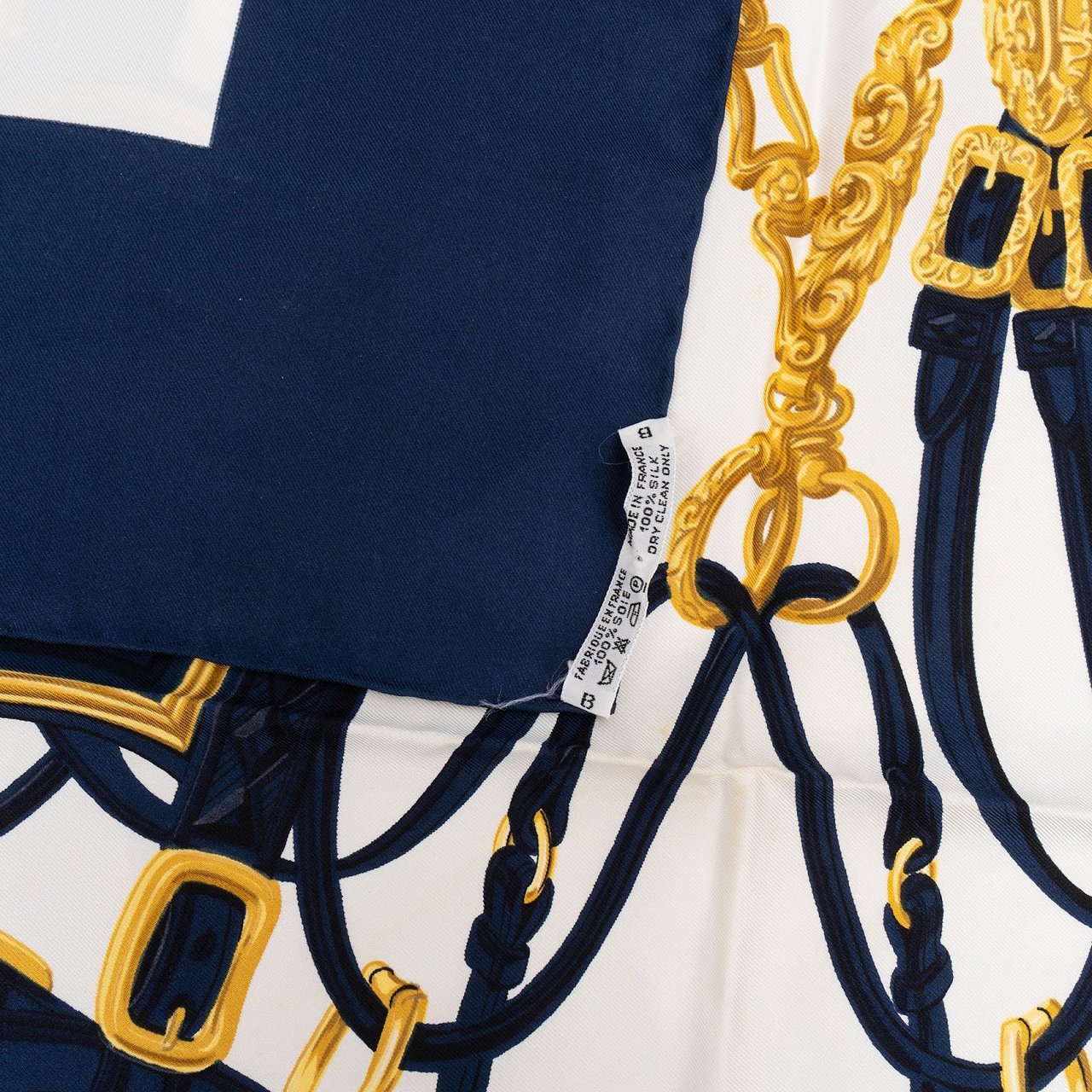 Hermès Brides de Gala Silk 90 Scarf Tuch Navy