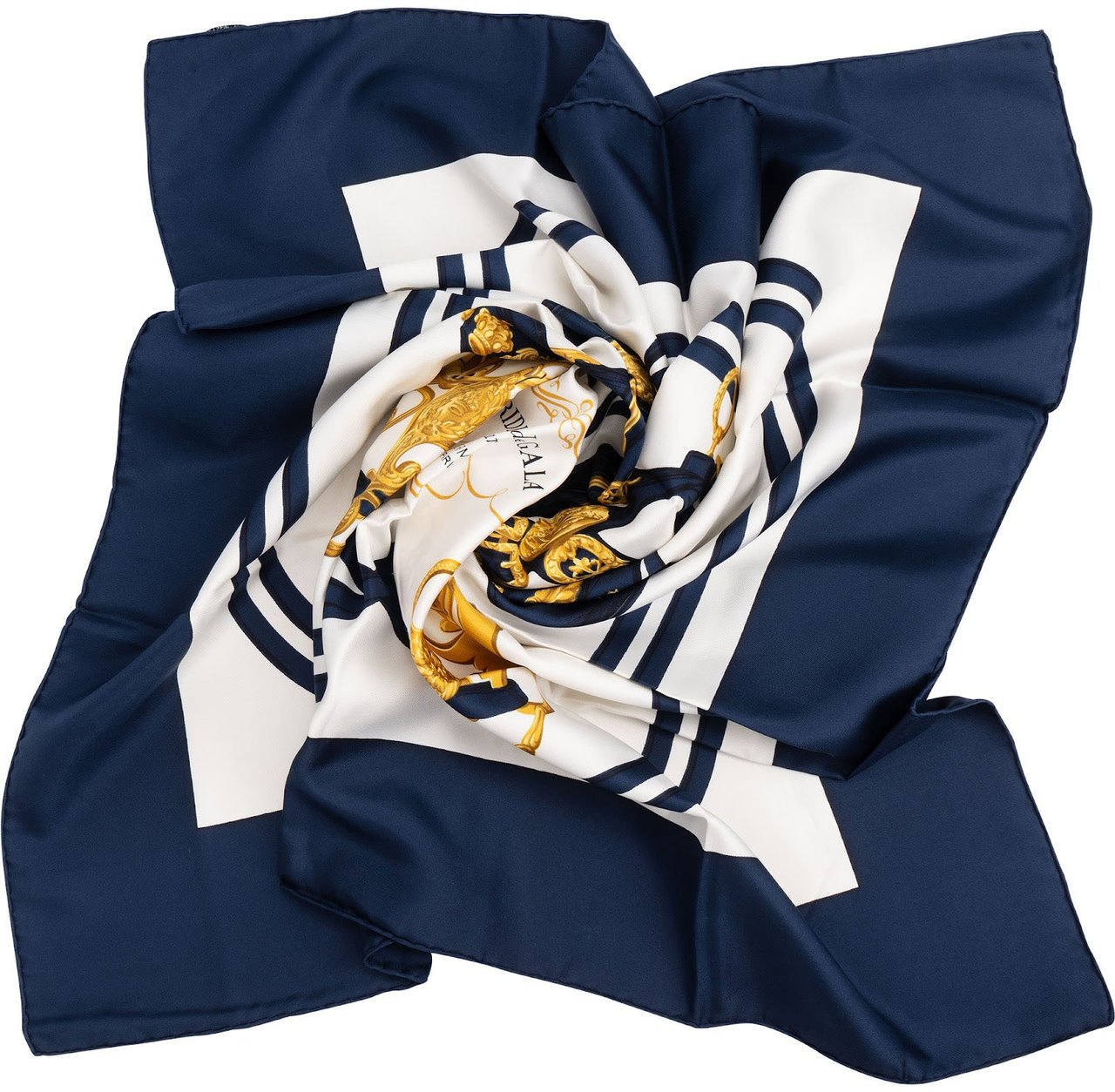 Hermès Brides de Gala Silk 90 Scarf Tuch Navy