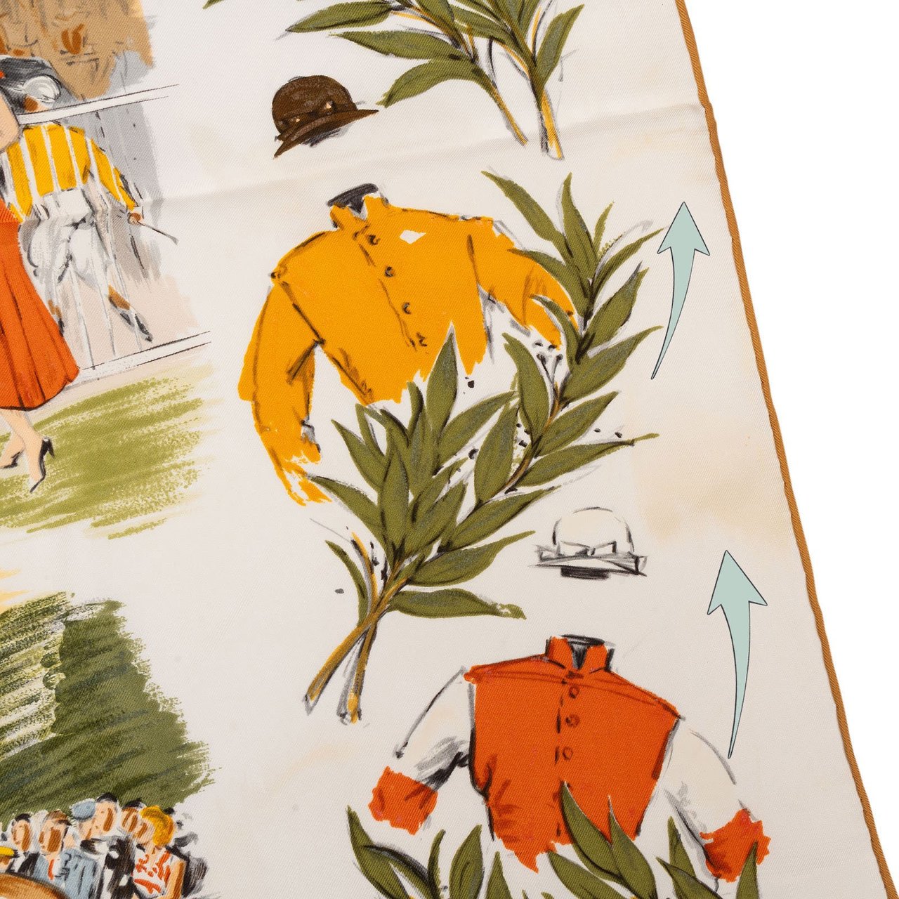 Hermès Chantilly Silk 90 Scarf Tuch Divers
