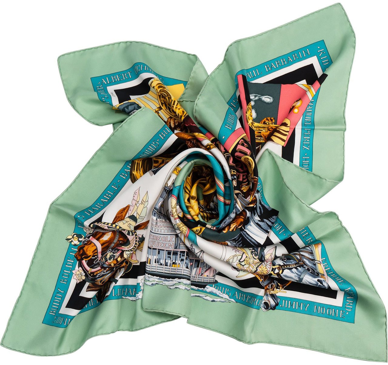 Hermès New Orleans Creole Jazz Silk 90 Scarf Tuch Divers