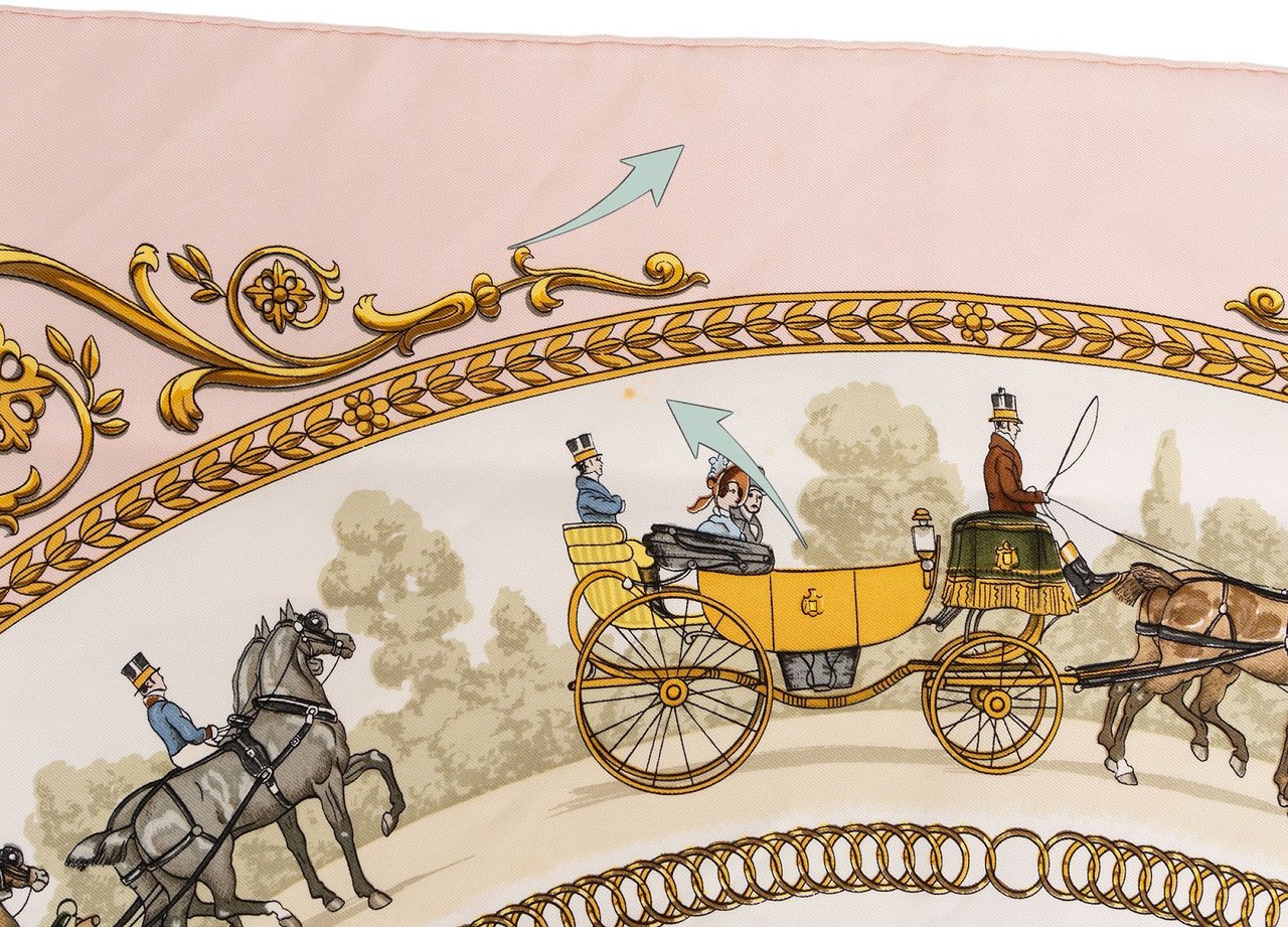 Hermès La Promenade de Longchamps Silk Carre 90 Scarf Tuch Rood