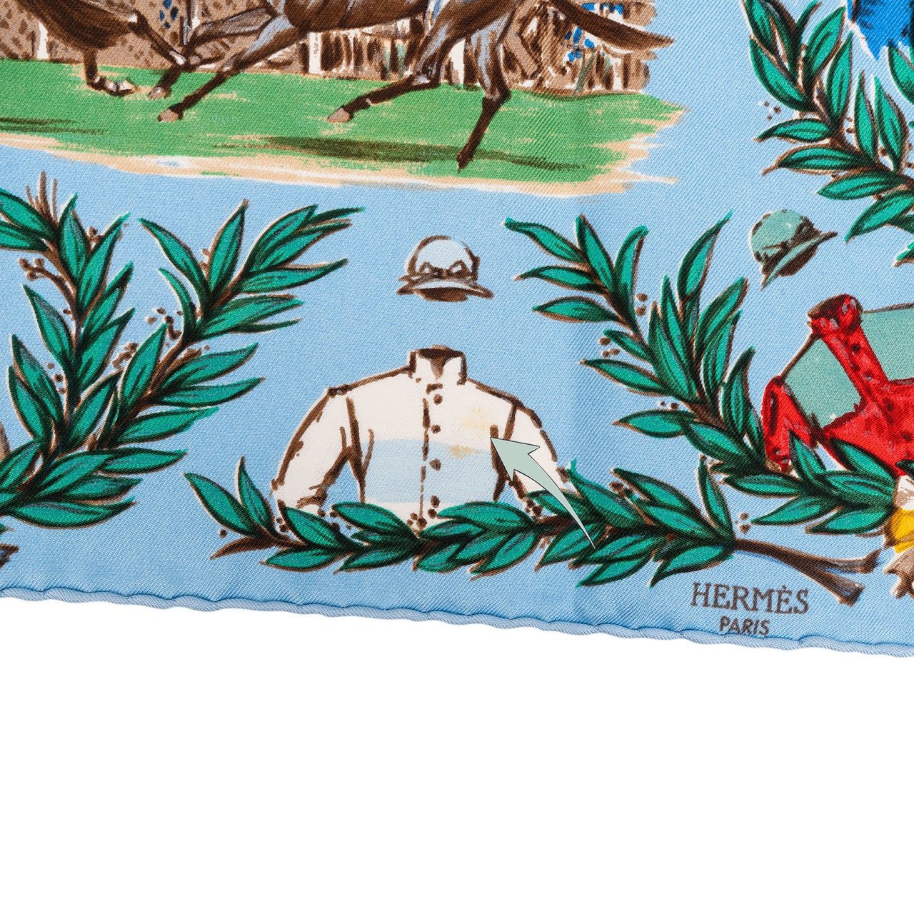 Hermès Chantilly 40 Silk Scarf Tuch Lichtblauw