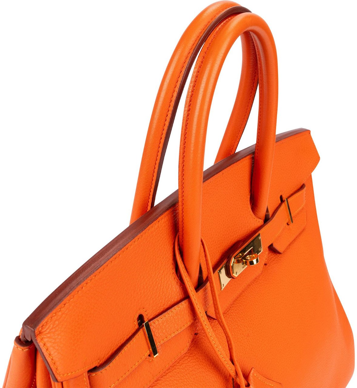 Hermès Orange H Togo Leather Birkin 35 Handbag Oranje