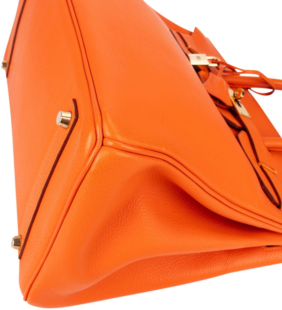 Hermès Orange H Togo Leather Birkin 35 Handbag Oranje