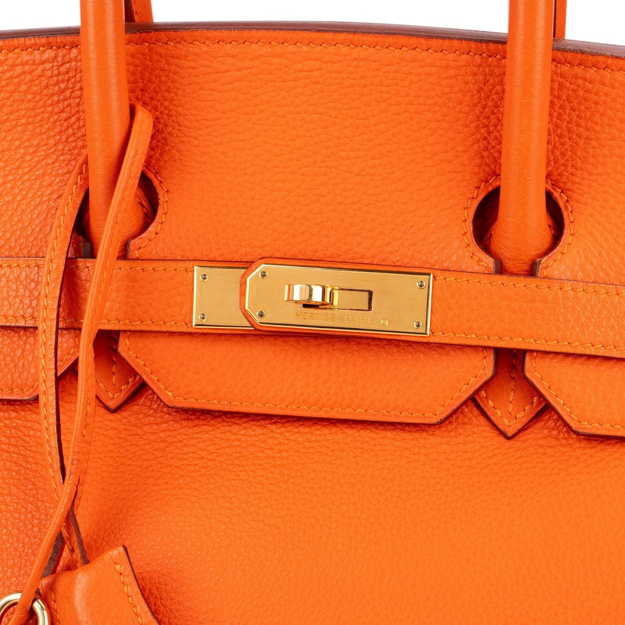 Hermès Orange H Togo Leather Birkin 35 Handbag Oranje