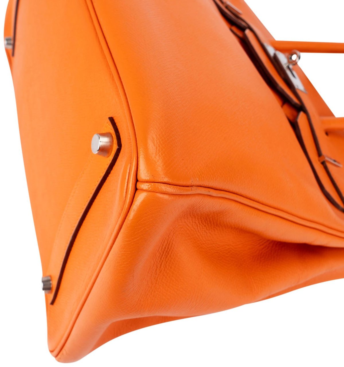 Hermès Orange H Epsom Leather Palladium Birkin 35 Handbag Oranje
