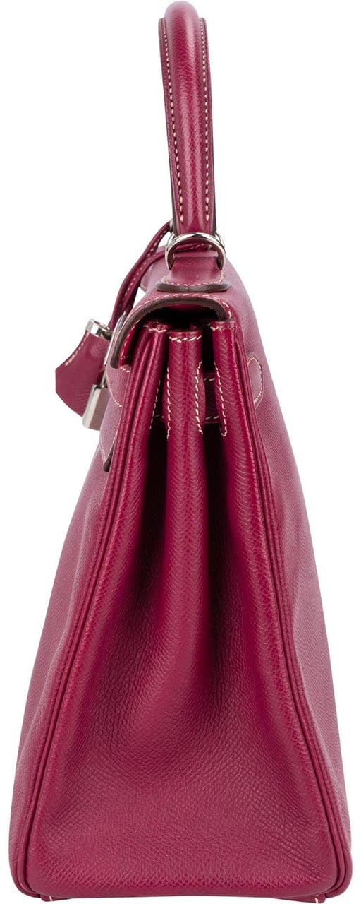 Hermès Pink Epsom Leather Kelly Sellier 28 Handbag Roze