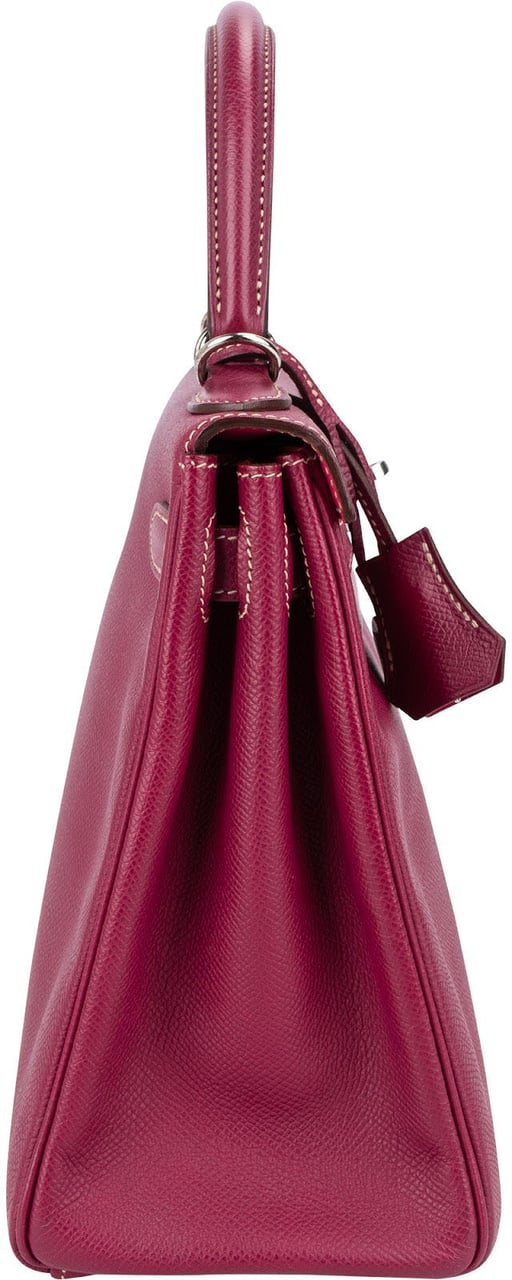 Hermès Pink Epsom Leather Kelly Sellier 28 Handbag Roze