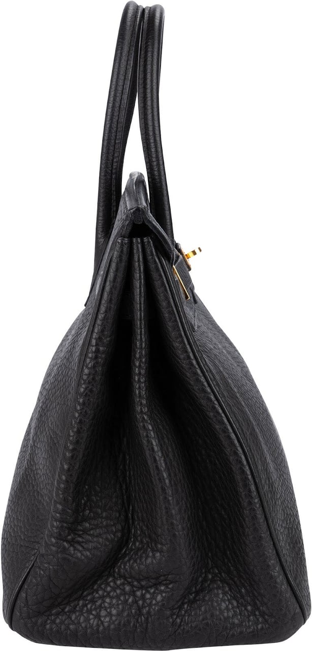 Hermès Noir Togo Leather Birkin 35 Gold Hardware Handbag Zwart