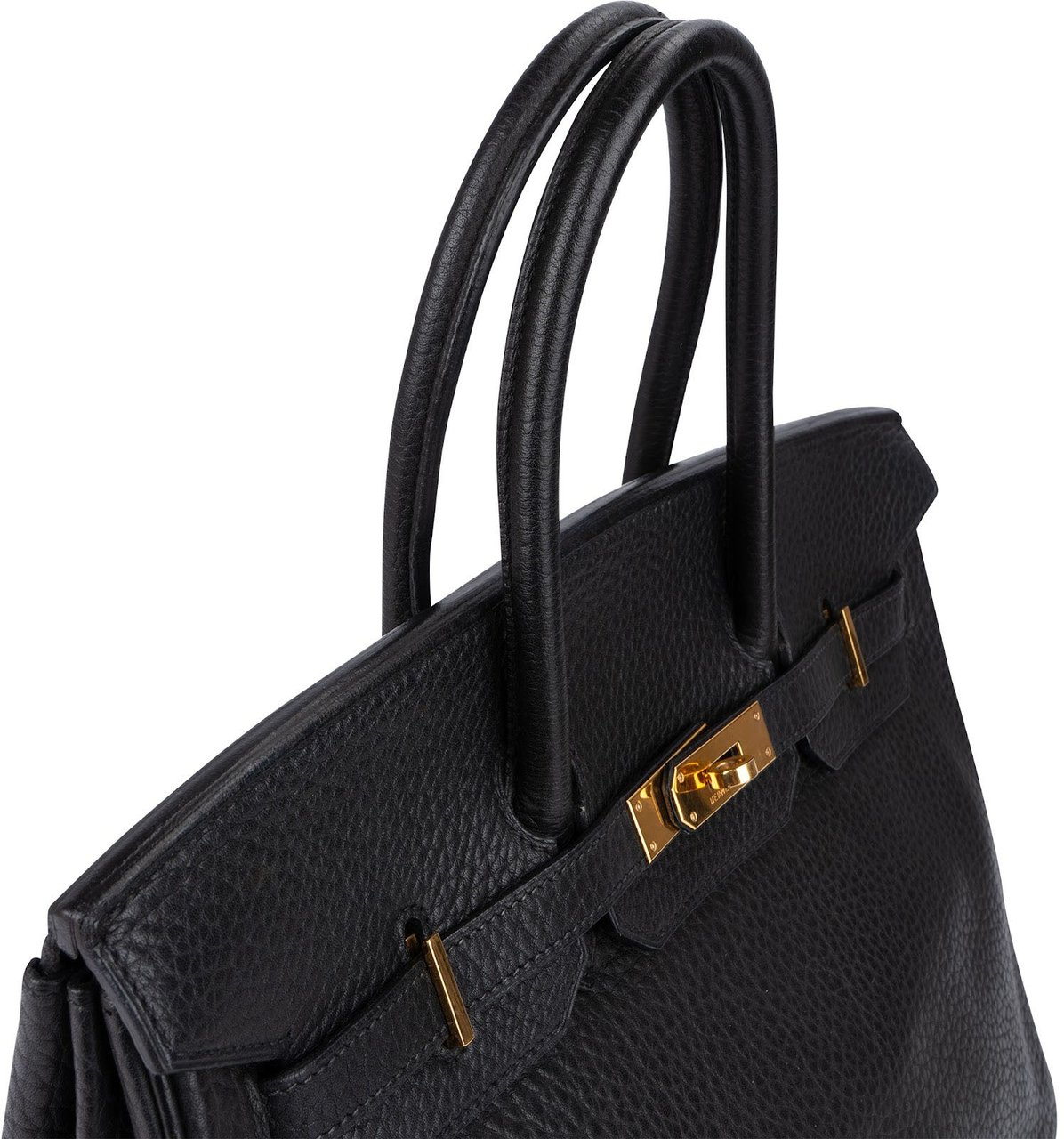 Hermès Noir Togo Leather Birkin 35 Gold Hardware Handbag Zwart