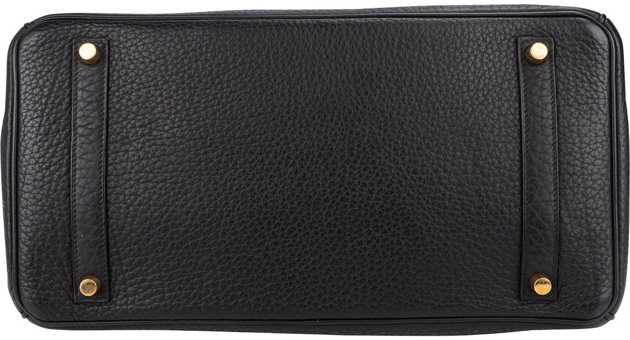 Hermès Noir Togo Leather Birkin 35 Gold Hardware Handbag Zwart