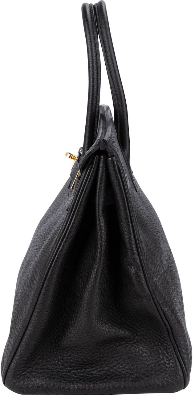 Hermès Noir Togo Leather Birkin 35 Gold Hardware Handbag Zwart