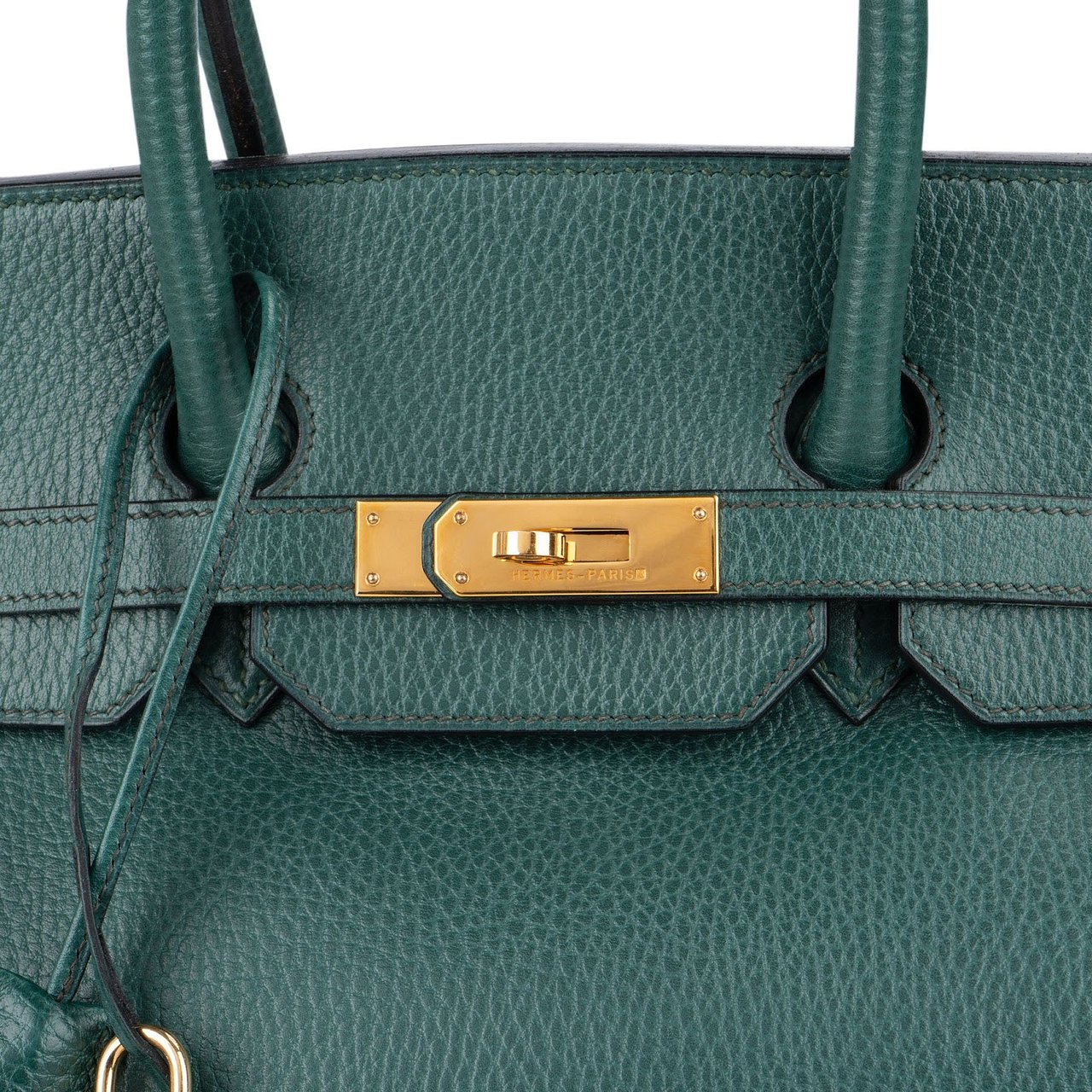 Hermès Vert Clair Ardennes Leather Birkin 35 Handbag Groen