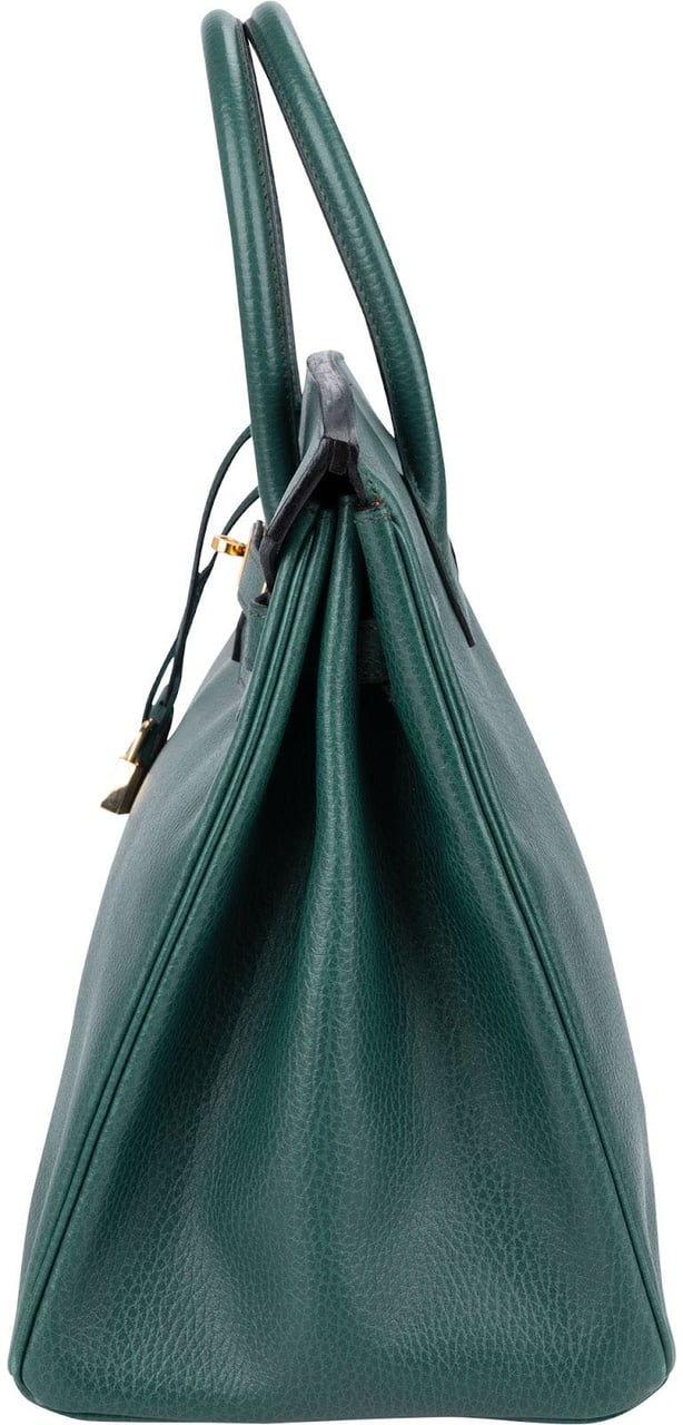 Hermès Vert Clair Ardennes Leather Birkin 35 Handbag Groen