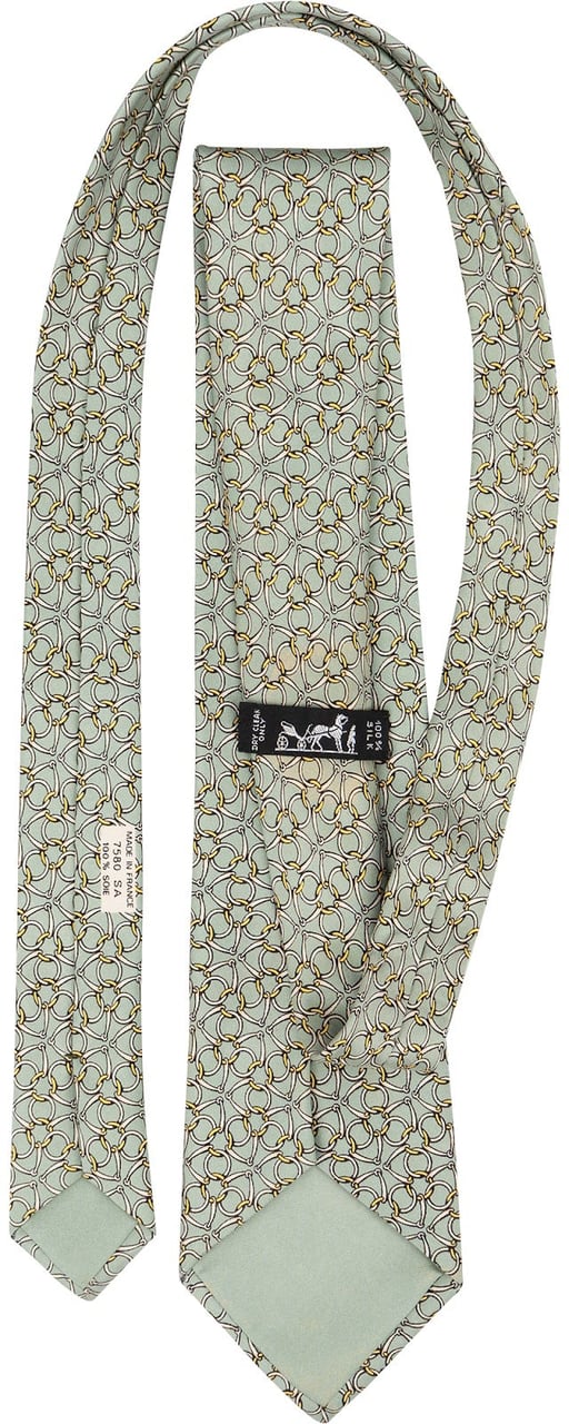 Hermès Chain Link Print Silk Tie Krawatte Divers