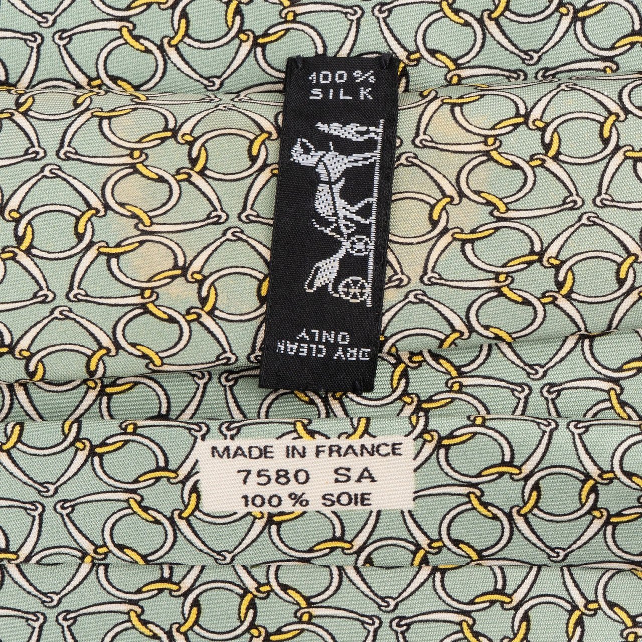 Hermès Chain Link Print Silk Tie Krawatte Divers