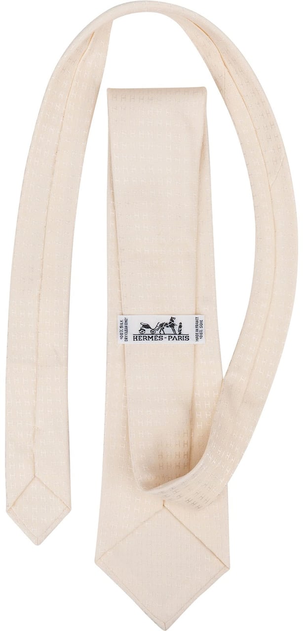 Hermès Micro H Pattern Silk Tie Krawatte Divers