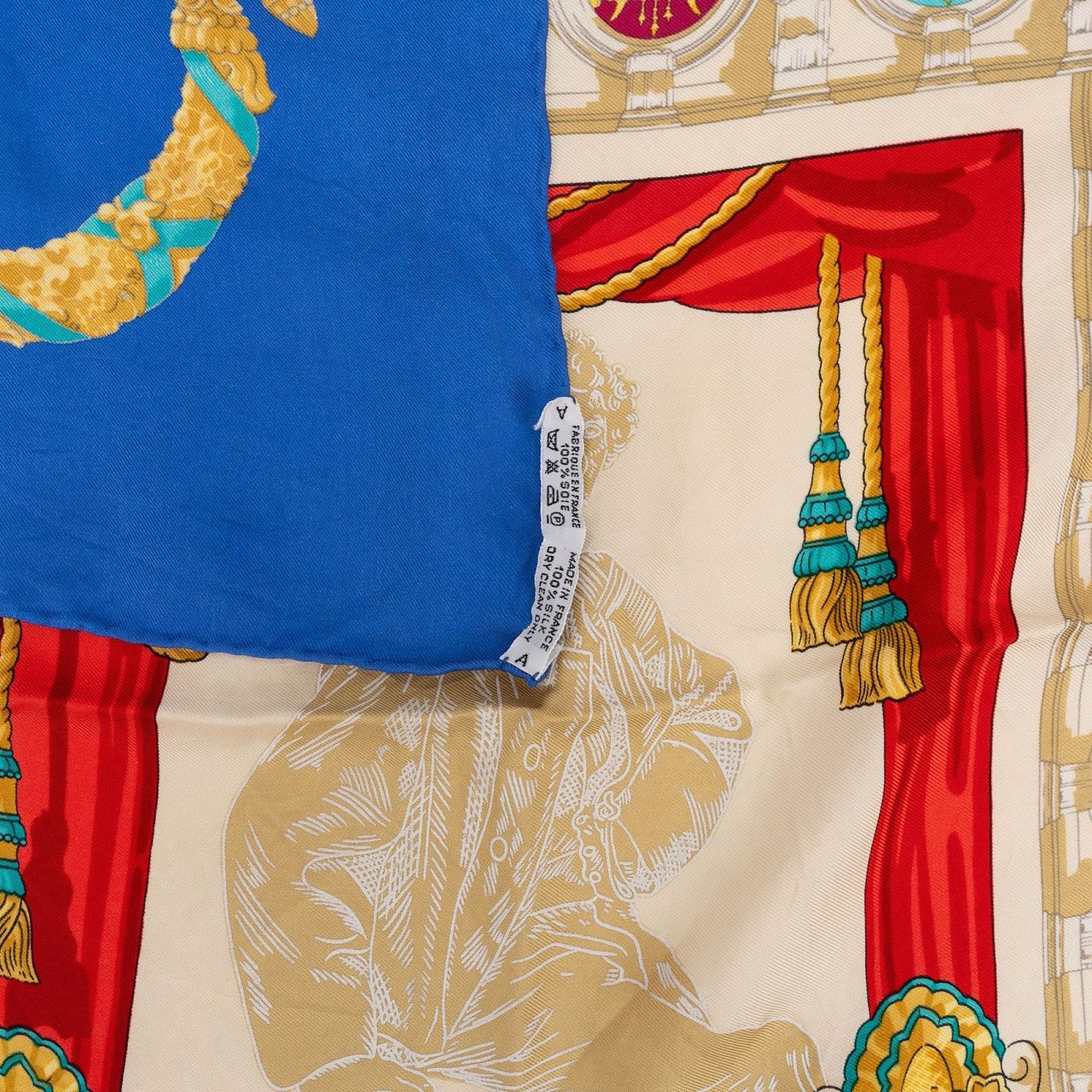 Hermès Hommage a Charles Garnier Silk Carré 90 Scarf Tuch Blauw