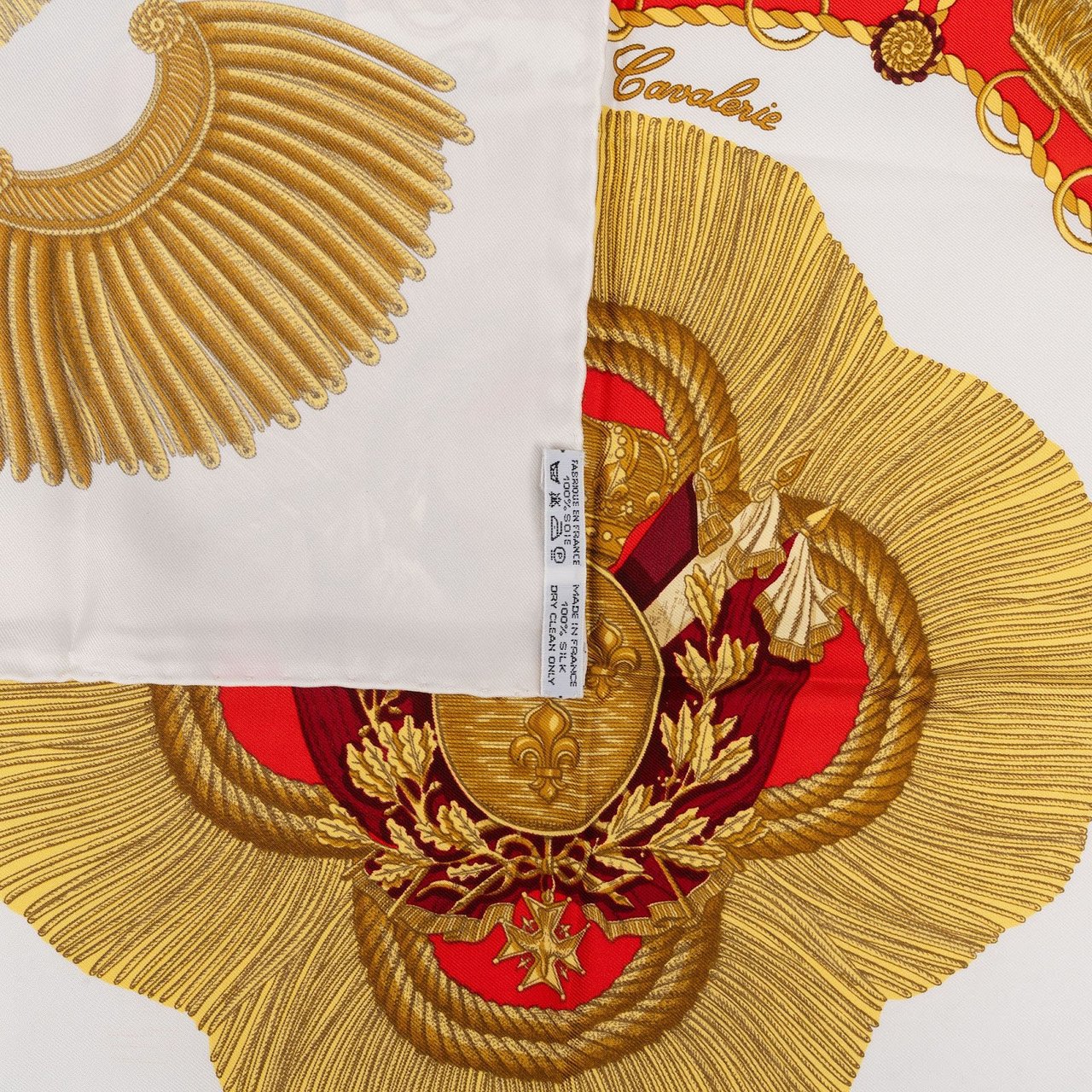 Hermès Poste et Cavalerie Silk 90 Scarf Tuch Wit