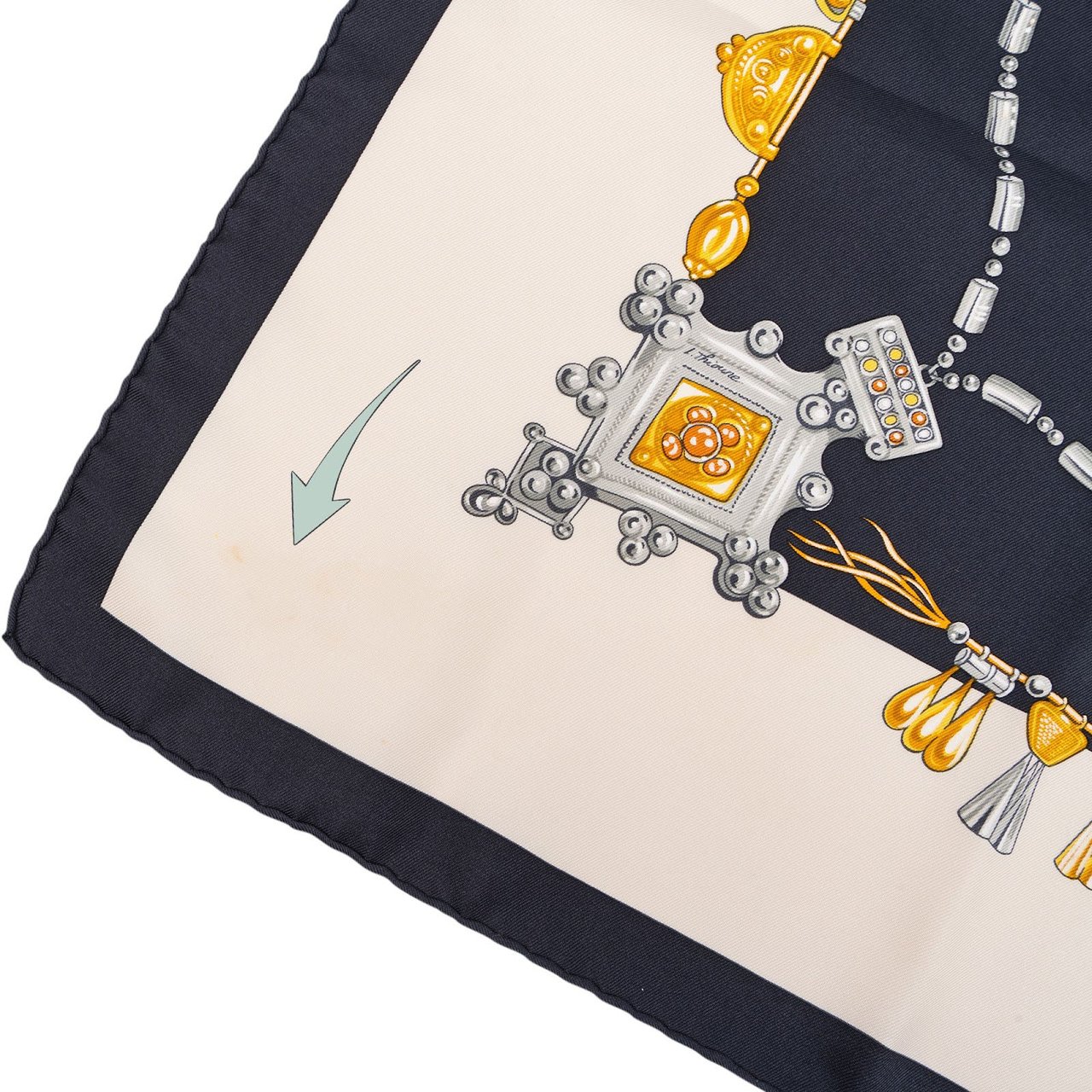 Hermès Parures des Sables Silk Carre 90 Scarf Tuch Navy