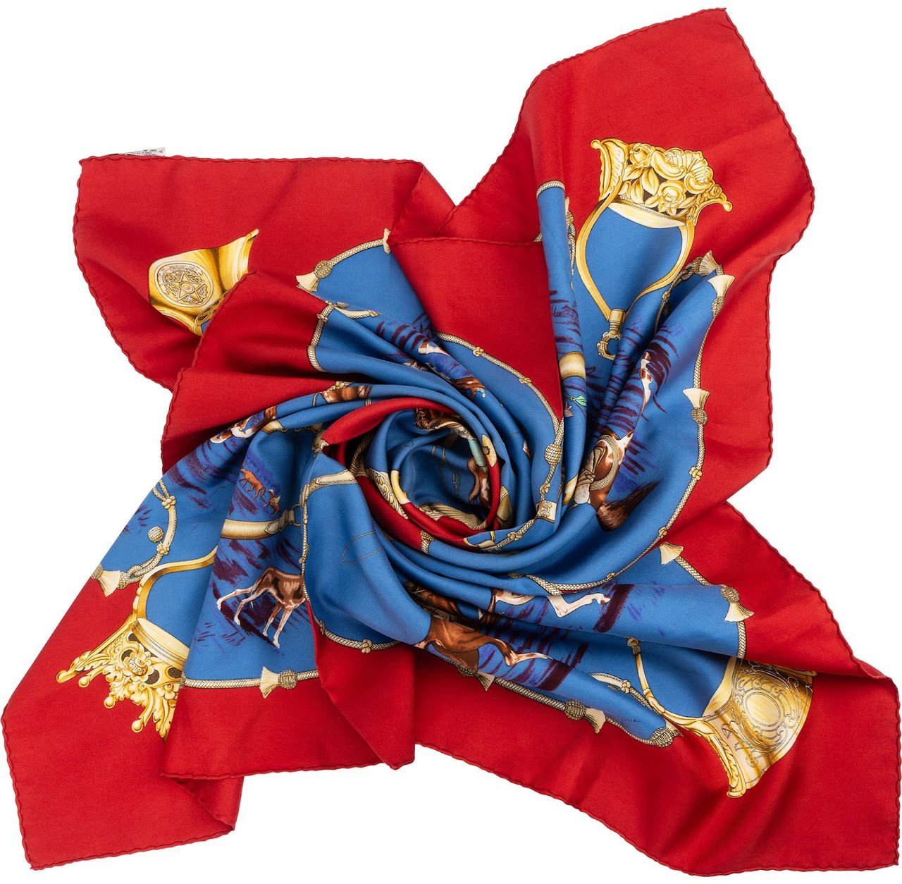 Hermès Pampa Silk 90 Scarf Tuch Rood